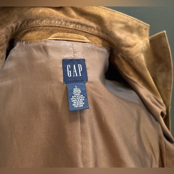 GAP - Leather Suede Jacket/Blazer, vintage 90s - Picture 8 of 17